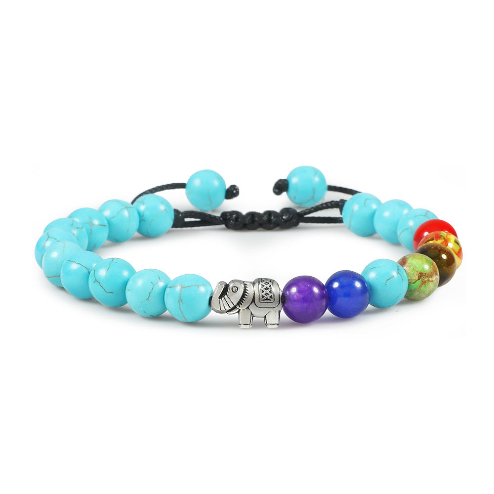 Pulsera ajustable trenzada de aleación de elefante al por mayor